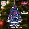 Buffalo Bills Christmas tree ornament with logo and holiday theme.