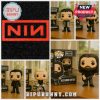 Collage of NIN Funko Pop vinyl figures of band members including Trent Reznor and Robin Finck from Bipubunny.