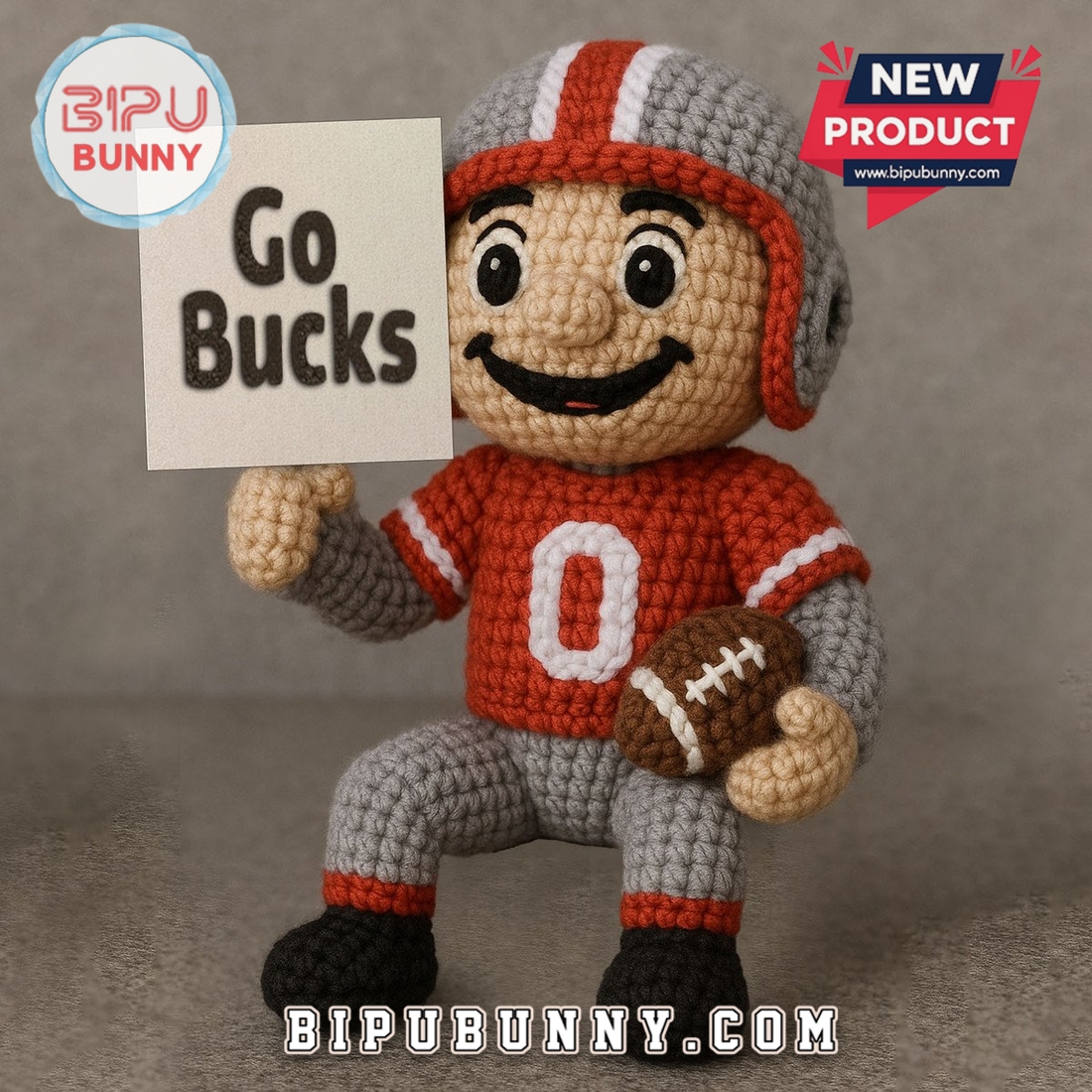Ohio State Buckeyes Emotional Support Crochet Doll Ohio State Buckeyes Emotional Support Crochet Doll