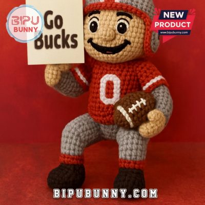 Ohio State Buckeyes Emotional Support Crochet Doll