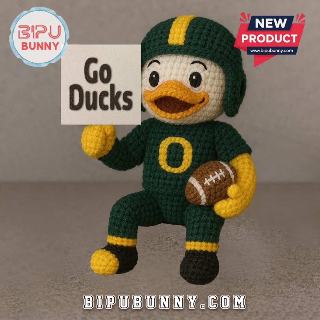 Oregon Ducks Emotional Support Crochet Doll Oregon Ducks Emotional Support Crochet Doll