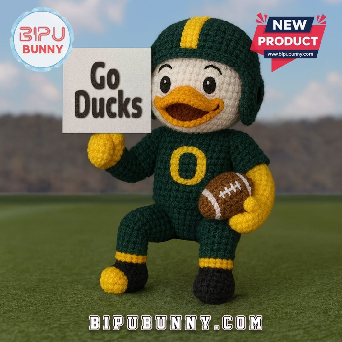 Oregon Ducks Emotional Support Crochet Doll Oregon Ducks Emotional Support Crochet Doll