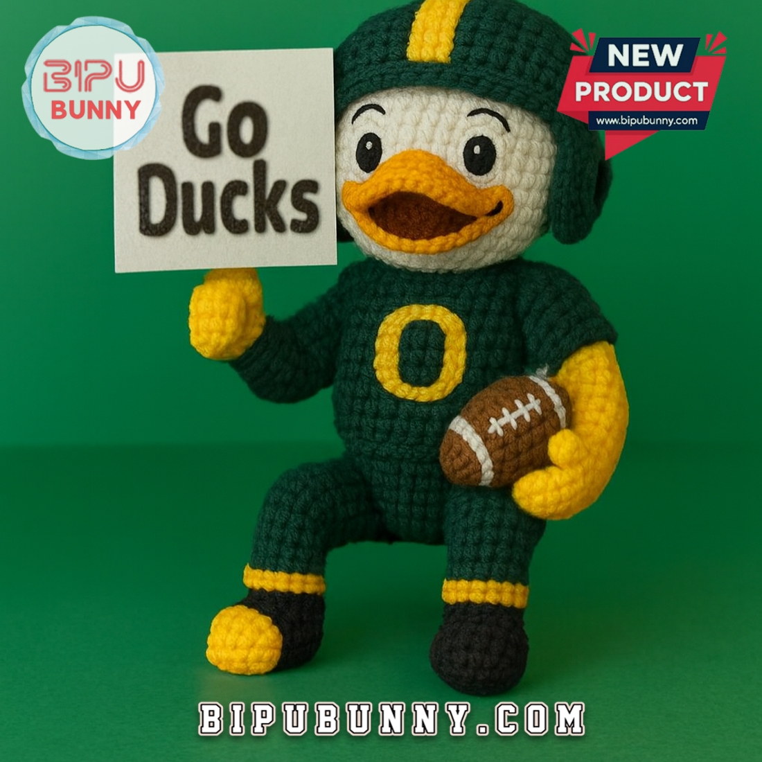 Oregon Ducks Emotional Support Crochet Doll Oregon Ducks Emotional Support Crochet Doll