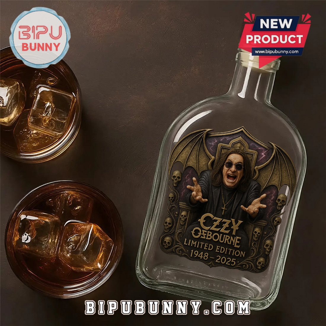 Ozzy Osbourne 1948 – 2025 25oz Whiskey Bottle Ozzy Osbourne 1948 – 2025 25oz Whiskey Bottle