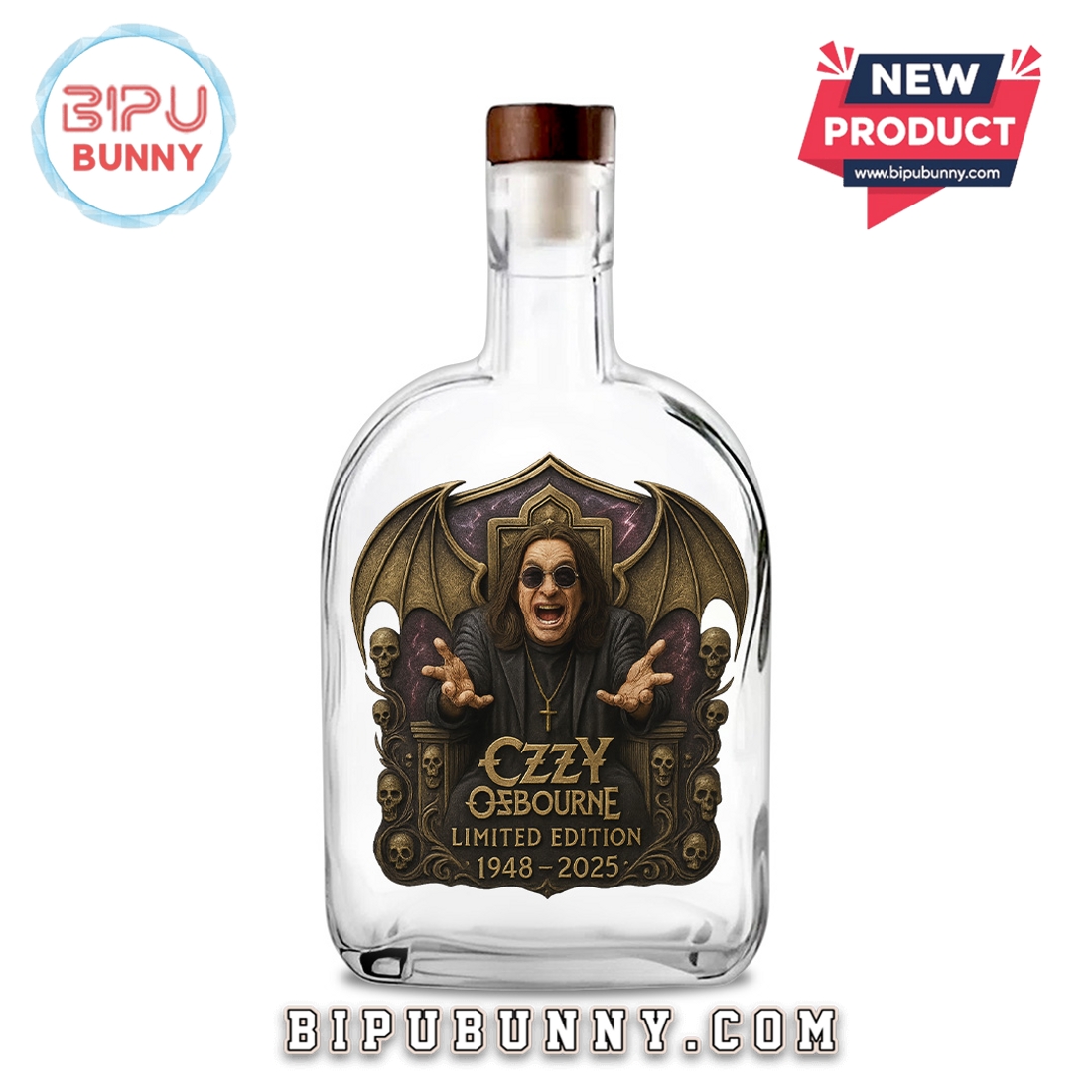 Ozzy Osbourne 1948 – 2025 25oz Whiskey Bottle Ozzy Osbourne 1948 – 2025 25oz Whiskey Bottle