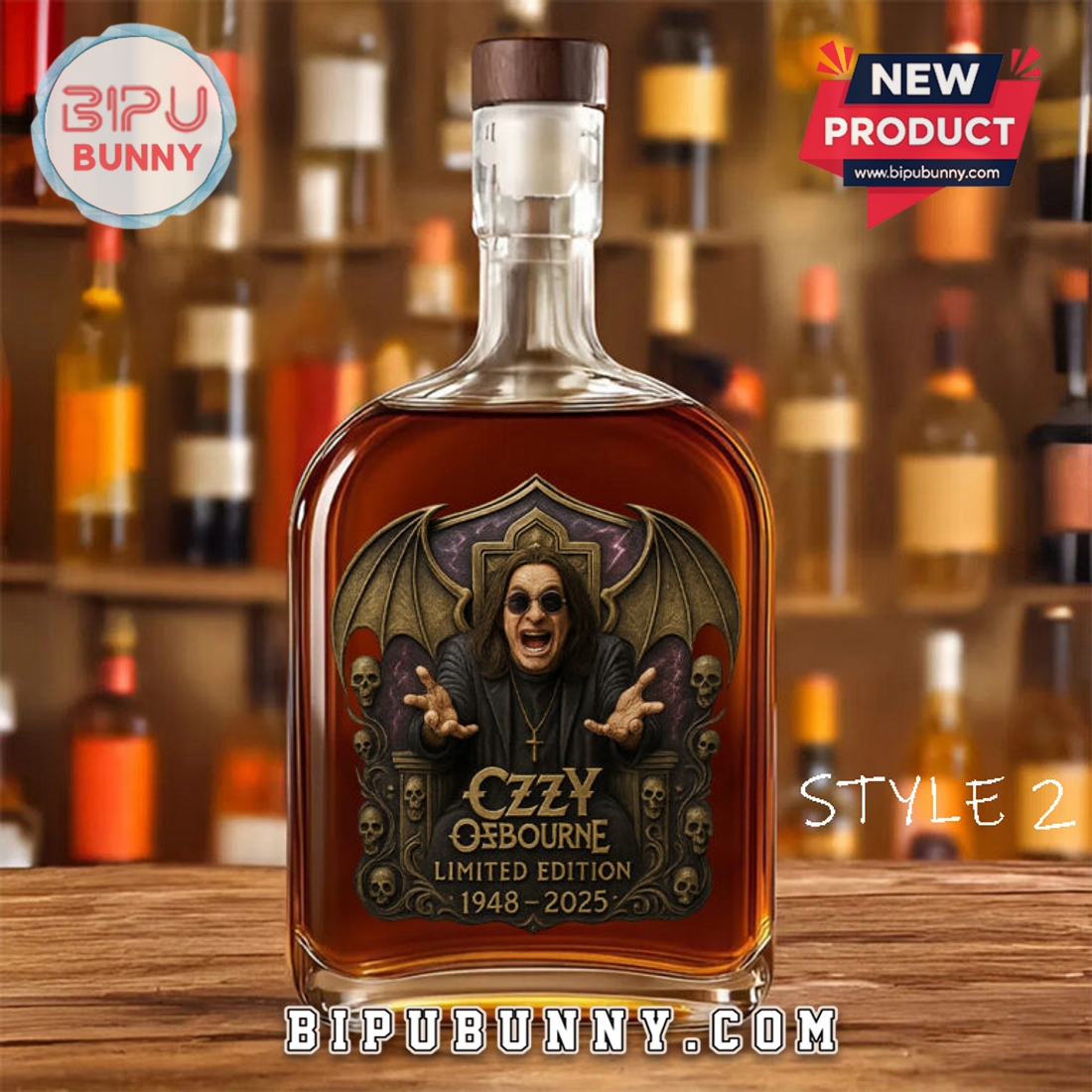 Ozzy Osbourne 25oz Whiskey Bottle Ozzy Osbourne 25oz Whiskey Bottle