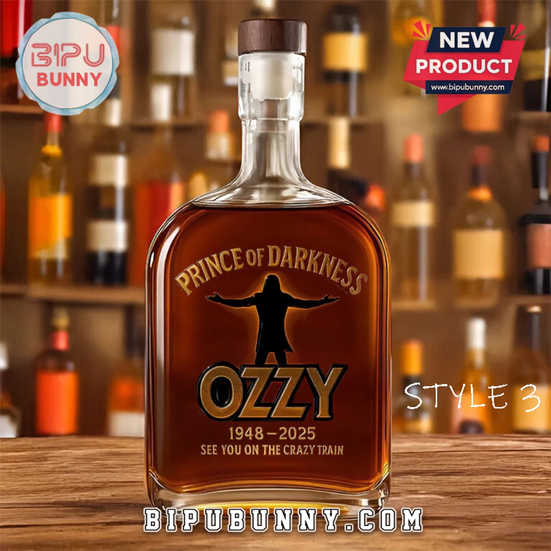 Ozzy Osbourne 25oz Whiskey Bottle Ozzy Osbourne 25oz Whiskey Bottle