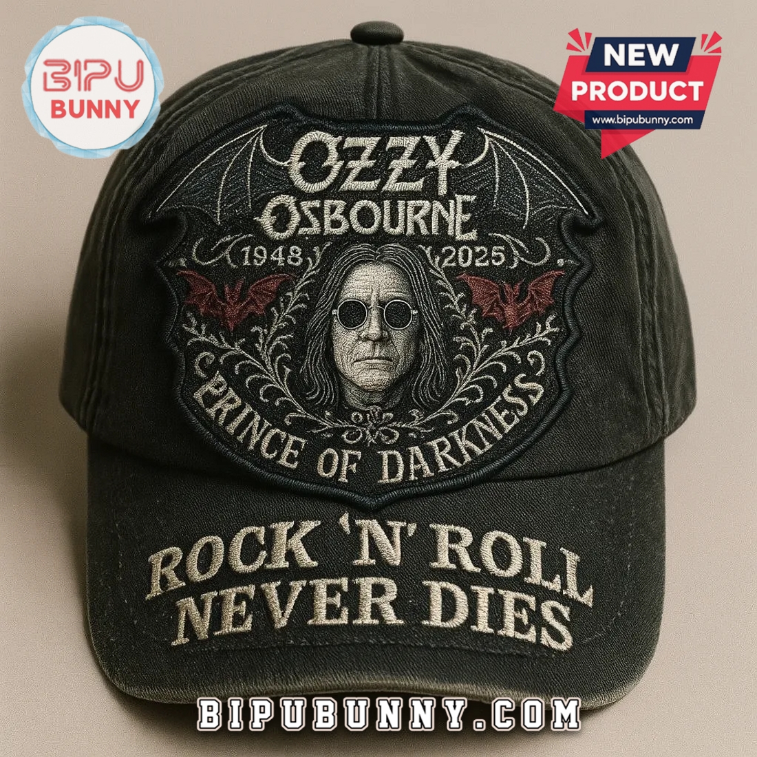 Ozzy Osbourne Rock and Roll Never Die Cap Ozzy Osbourne Rock and Roll Never Die Cap