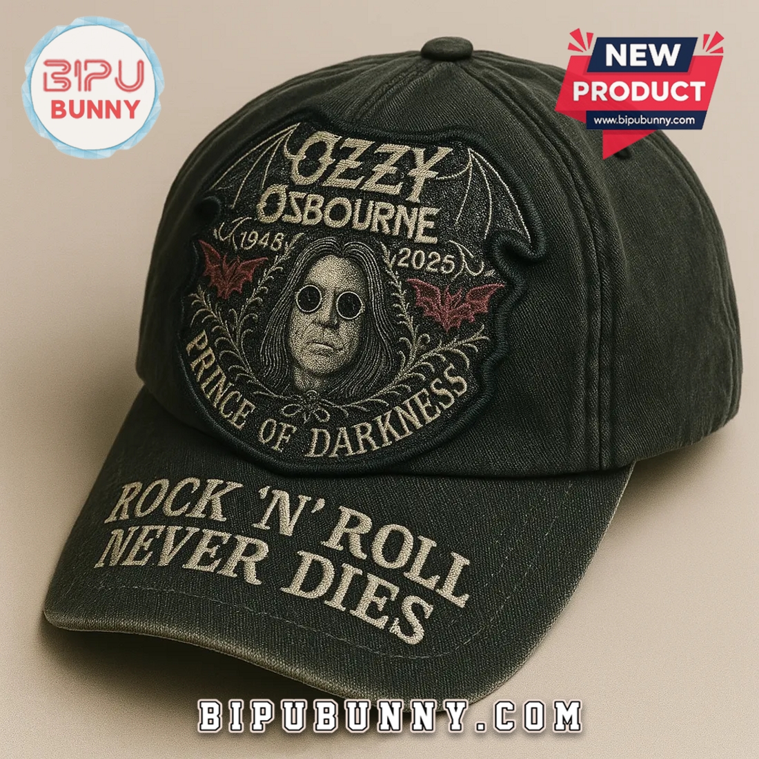 Ozzy Osbourne Rock and Roll Never Die Cap Ozzy Osbourne Rock and Roll Never Die Cap
