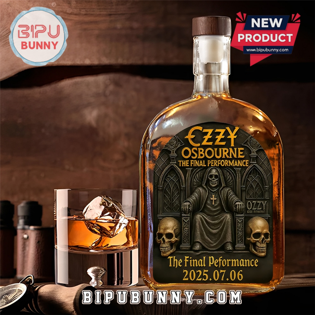 Ozzy Osbourne The Final Performance 25oz Whiskey Bottle Ozzy Osbourne The Final Performance 25oz Whiskey Bottle