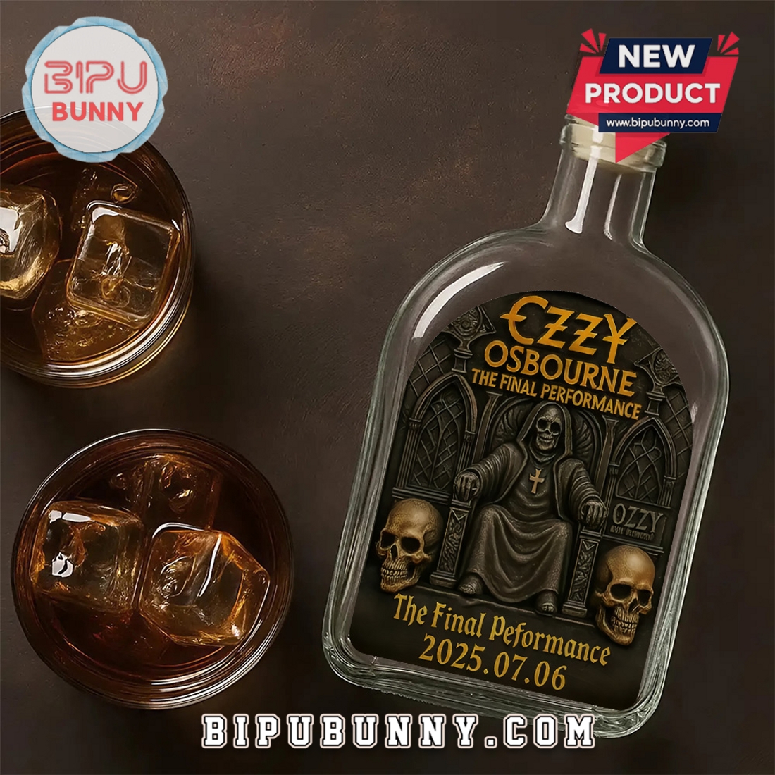 Ozzy Osbourne The Final Performance 25oz Whiskey Bottle Ozzy Osbourne The Final Performance 25oz Whiskey Bottle