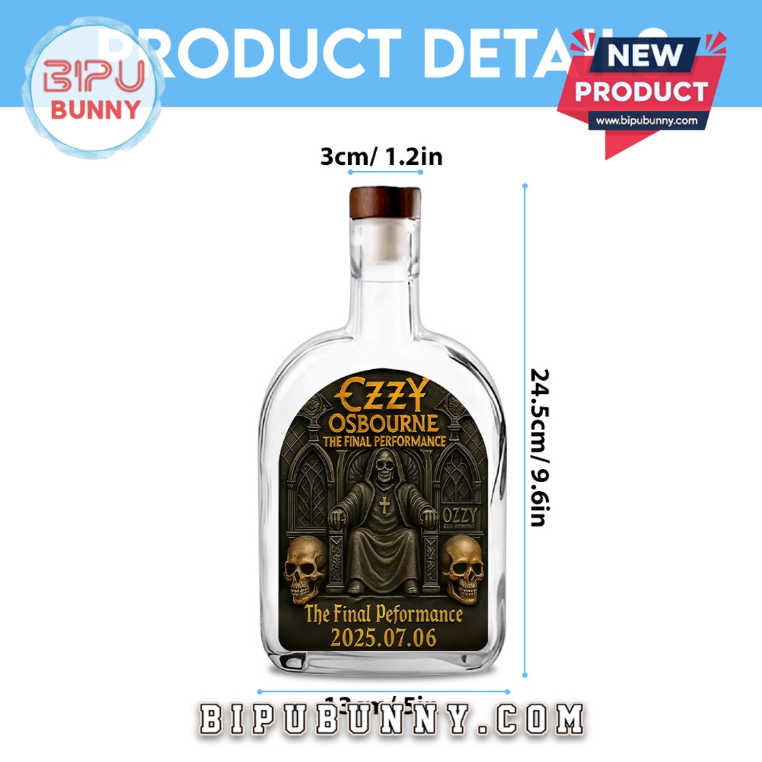 Ozzy Osbourne The Final Performance 25oz Whiskey Bottle Ozzy Osbourne The Final Performance 25oz Whiskey Bottle