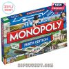 Perth Edition Monopoly game box featuring vibrant colors and iconic Perth landmarks.