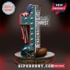 A personalized cross featuring the Philadelphia Eagles logo, American flag, and Bible verse 