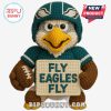 Crocheted football eagle doll on white!