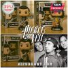 Funko Pop figures of Tony Perry, Vic Fuentes, and Jaime Preciado from Pierce The Veil.