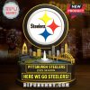 Steelers 2025 season decorative collectible with Pittsburgh skyline.