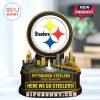 Steelers collectible in bright room on desk or table.