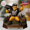 Steelers mascot figure on tabletop in cozy room.
