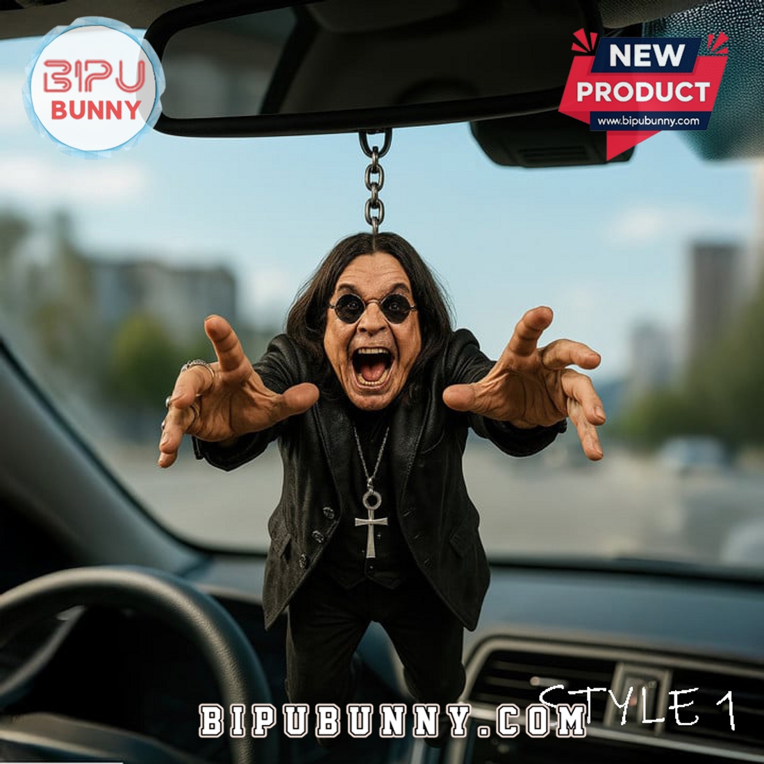 Premium Ozzy Osbourne Car Hanging Ornament Premium Ozzy Osbourne Car Hanging Ornament