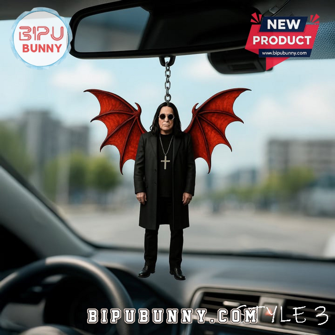 Premium Ozzy Osbourne Car Hanging Ornament Premium Ozzy Osbourne Car Hanging Ornament