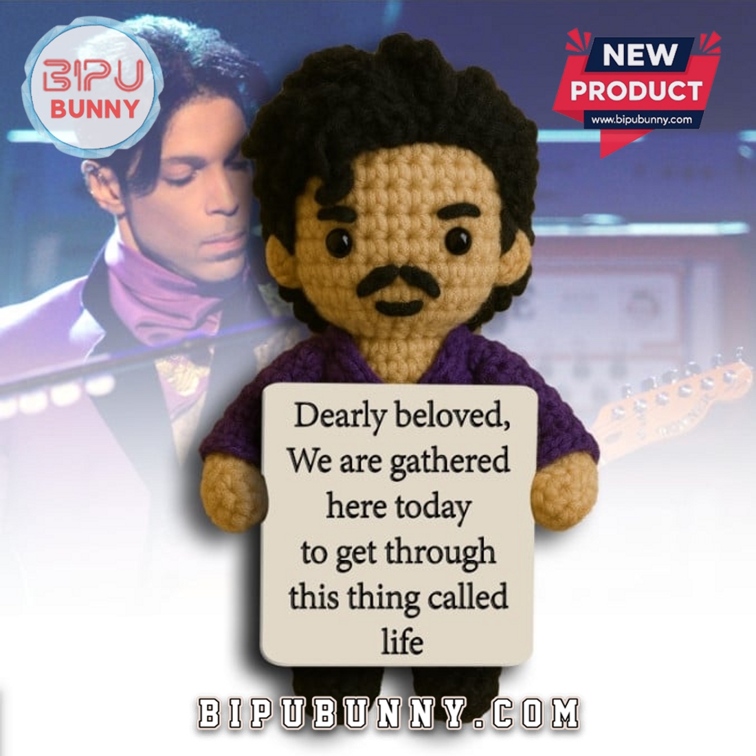Prince Emotional Support Crochet Doll Limited Edition Prince Emotional Support Crochet Doll Limited Edition