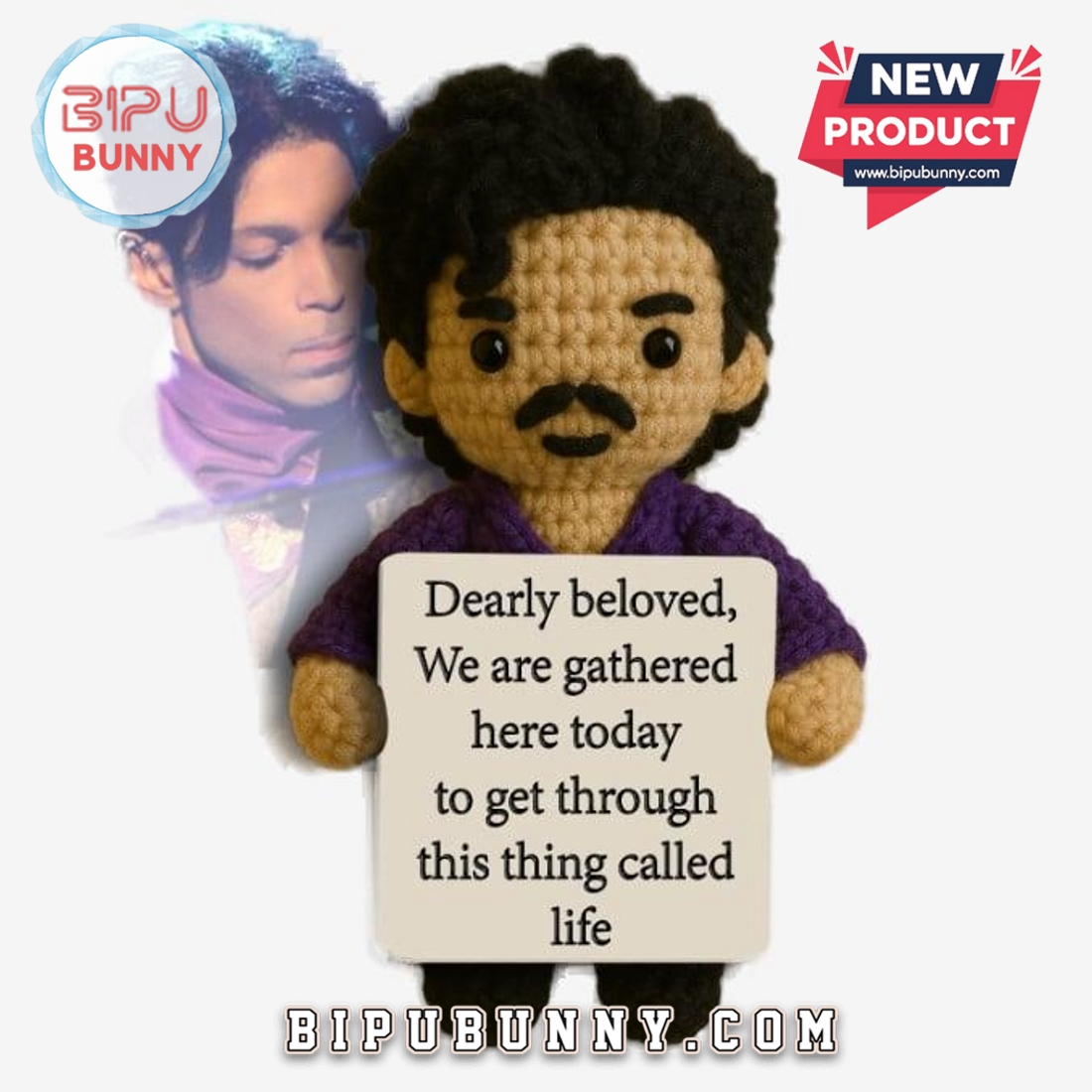 Prince Emotional Support Crochet Doll Limited Edition Prince Emotional Support Crochet Doll Limited Edition
