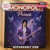 Box cover of Monopoly Prince Musician Edition featuring Prince with a purple guitar.