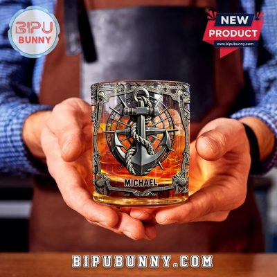 Proud Sailor Custom Boating Whiskey Glass Proud Sailor Custom Boating Whiskey Glass