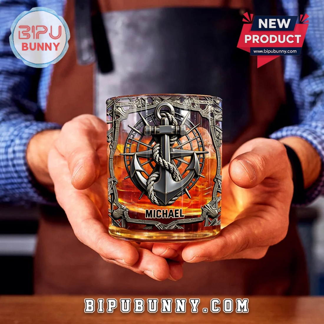 Proud Sailor Custom Boating Whiskey Glass Proud Sailor Custom Boating Whiskey Glass