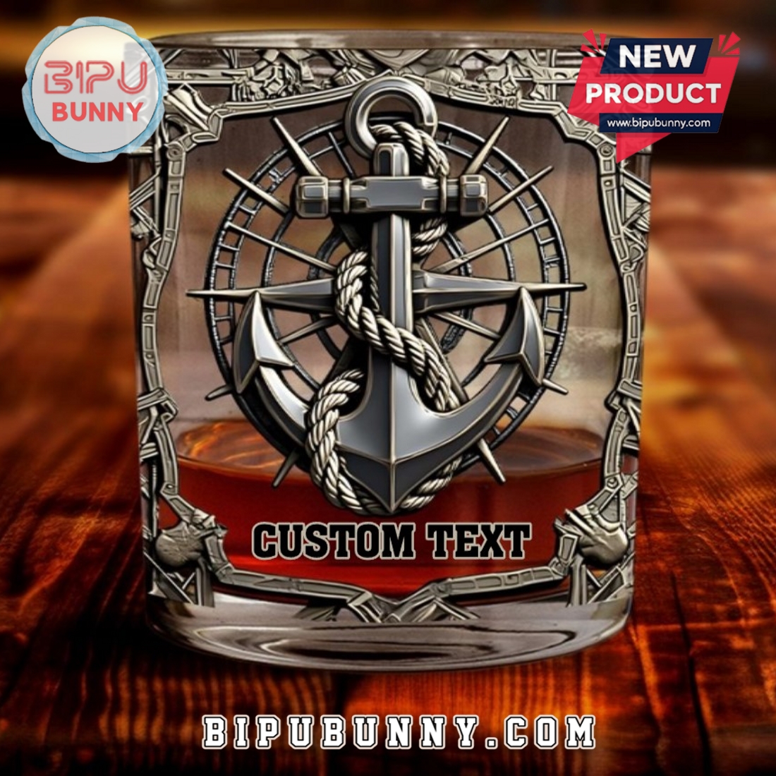 Proud Sailor Custom Boating Whiskey Glass Proud Sailor Custom Boating Whiskey Glass