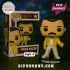 Freddie Mercury Funko Pop figure in yellow jacket with microphone.