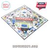 Alternate view of Monopoly Real Madrid edition board with football-themed graphics.