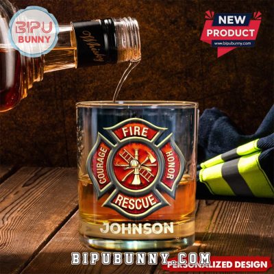 Retired Firefighter Custom Firefighter Whiskey Glass