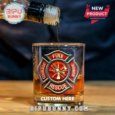 Retired Firefighter Custom Firefighter Whiskey Glass