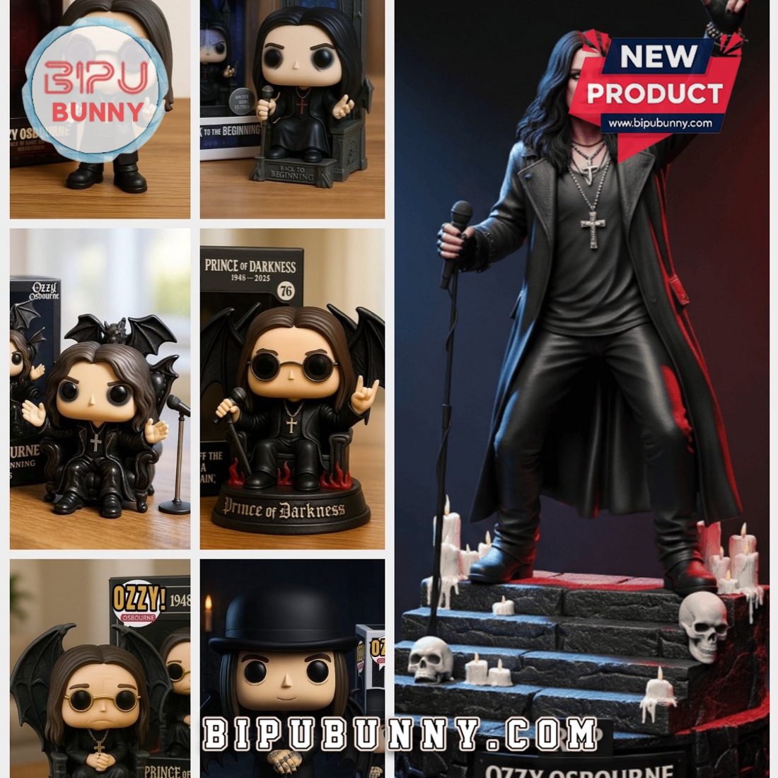 Rip Ozzy Osbourne 1948 – 2025 Resin Statue Rip Ozzy Osbourne 1948 – 2025 Resin Statue