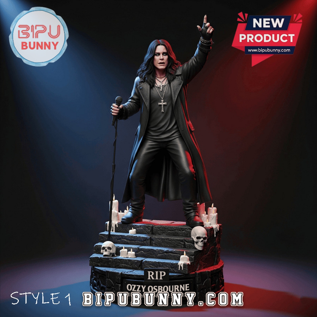 Rip Ozzy Osbourne 1948 – 2025 Resin Statue Rip Ozzy Osbourne 1948 – 2025 Resin Statue