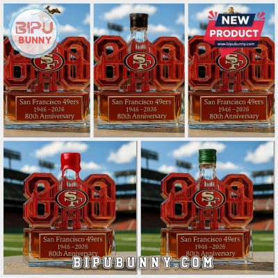 San Francisco 49ers 80th Anniversary Whiskey Bottle