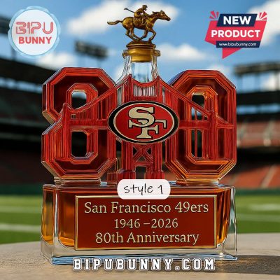 San Francisco 49ers 80th Anniversary Whiskey Bottle