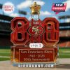 San Francisco 49ers 80th Anniversary bottle with a gold crown cap.