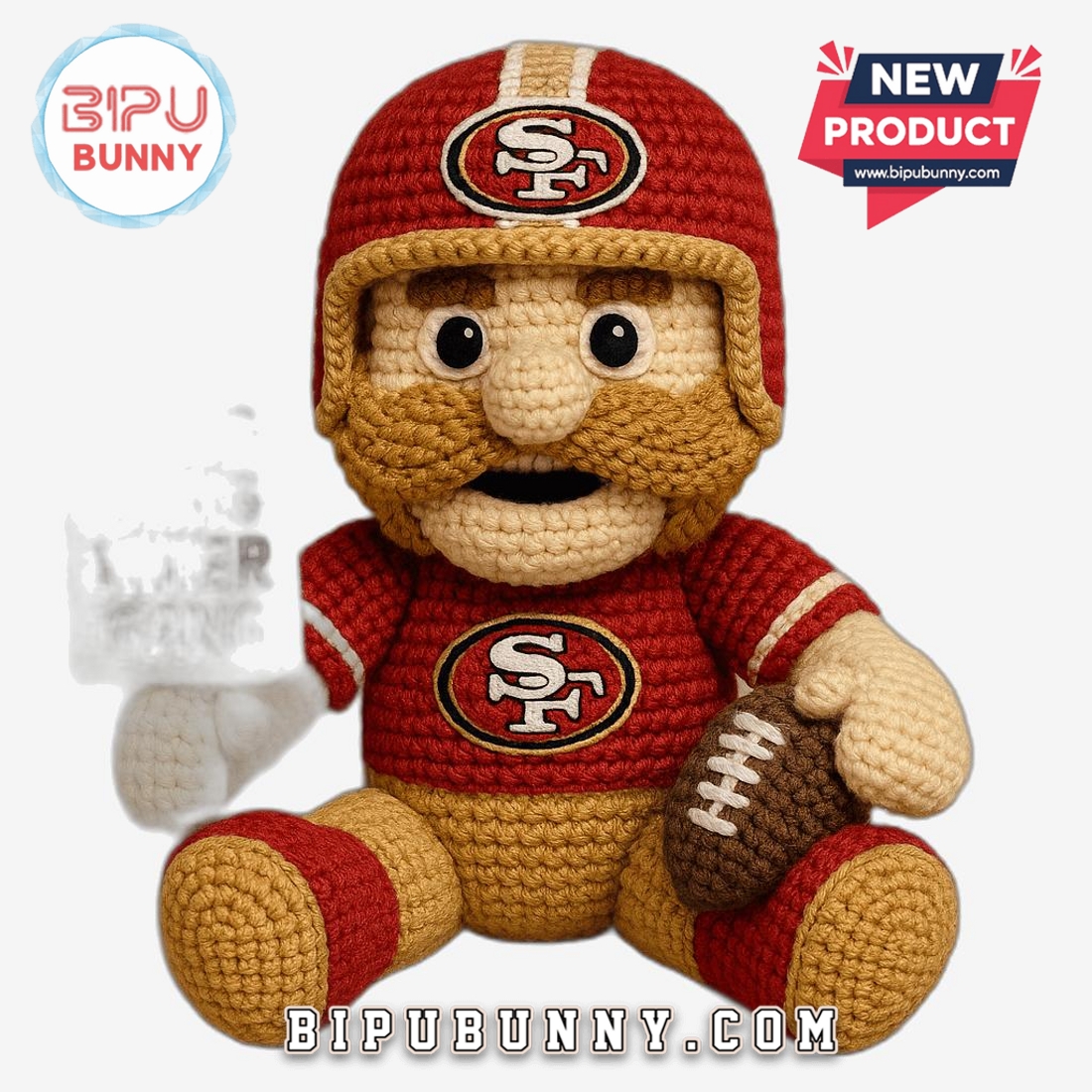 San Francisco 49ers Emotional Support Crochet Doll San Francisco 49ers Emotional Support Crochet Doll