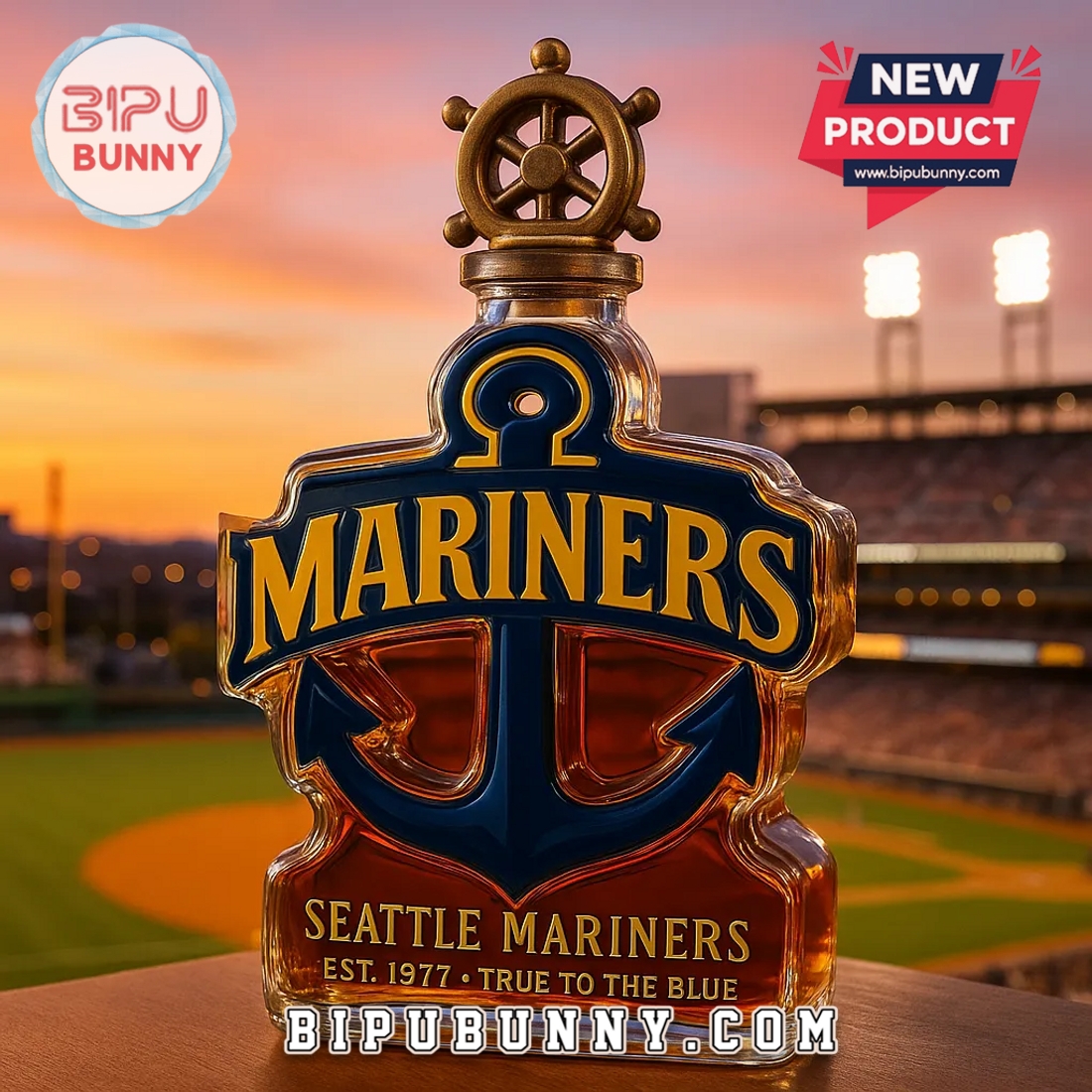 Seattle Mariners Anchor-Shaped Whiskey Bottle Seattle Mariners Anchor-Shaped Whiskey Bottle