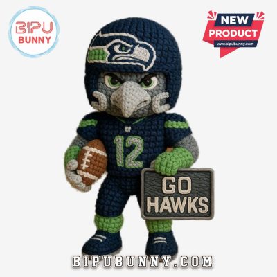 Seattle Seahawks Emotional Support Crochet Doll