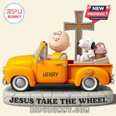 Snoopy Jesus Take The Wheel Acrylic Plaque