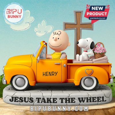 Snoopy Jesus Take The Wheel Acrylic Plaque