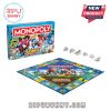 Sonic the Hedgehog Monopoly game board with custom pieces.