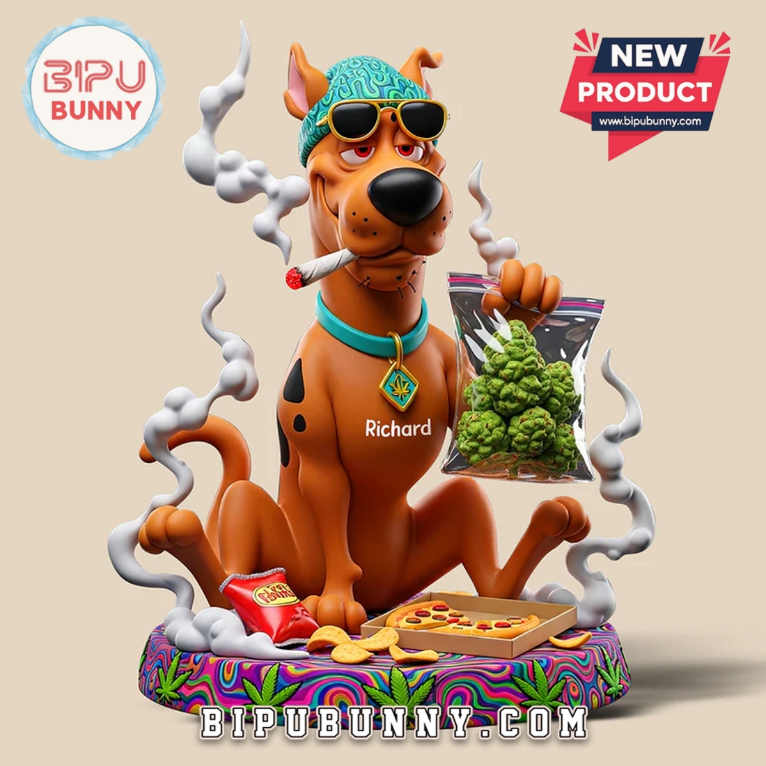 Stoner Pup Snack Custom Acrylic Plaque Stoner Pup Snack Custom Acrylic Plaque