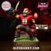 Tampa Bay Buccaneers pirate mascot figure with sword and football on themed base.