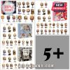 A collection of Taylor Swift figurines in different album-inspired outfits and poses.