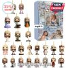 Taylor Swift figurines in different music video-inspired outfits.
